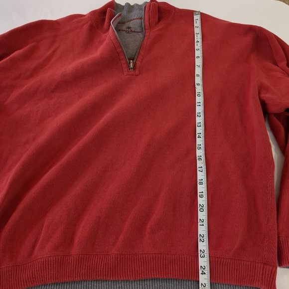 Tommy Bahama men's long sleeve 1/4 zip red pullover sweater, size S? - Picture 5 of 7